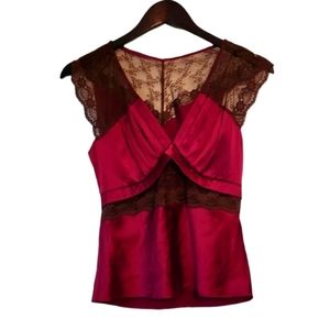 Moda International silk‎ and lace blouse